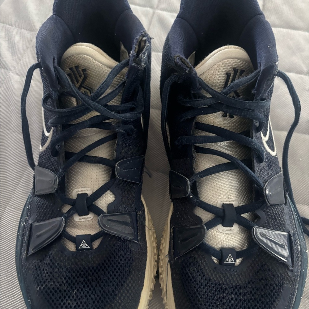 Nike Kyrie Navy and Cream basketball Sneakers